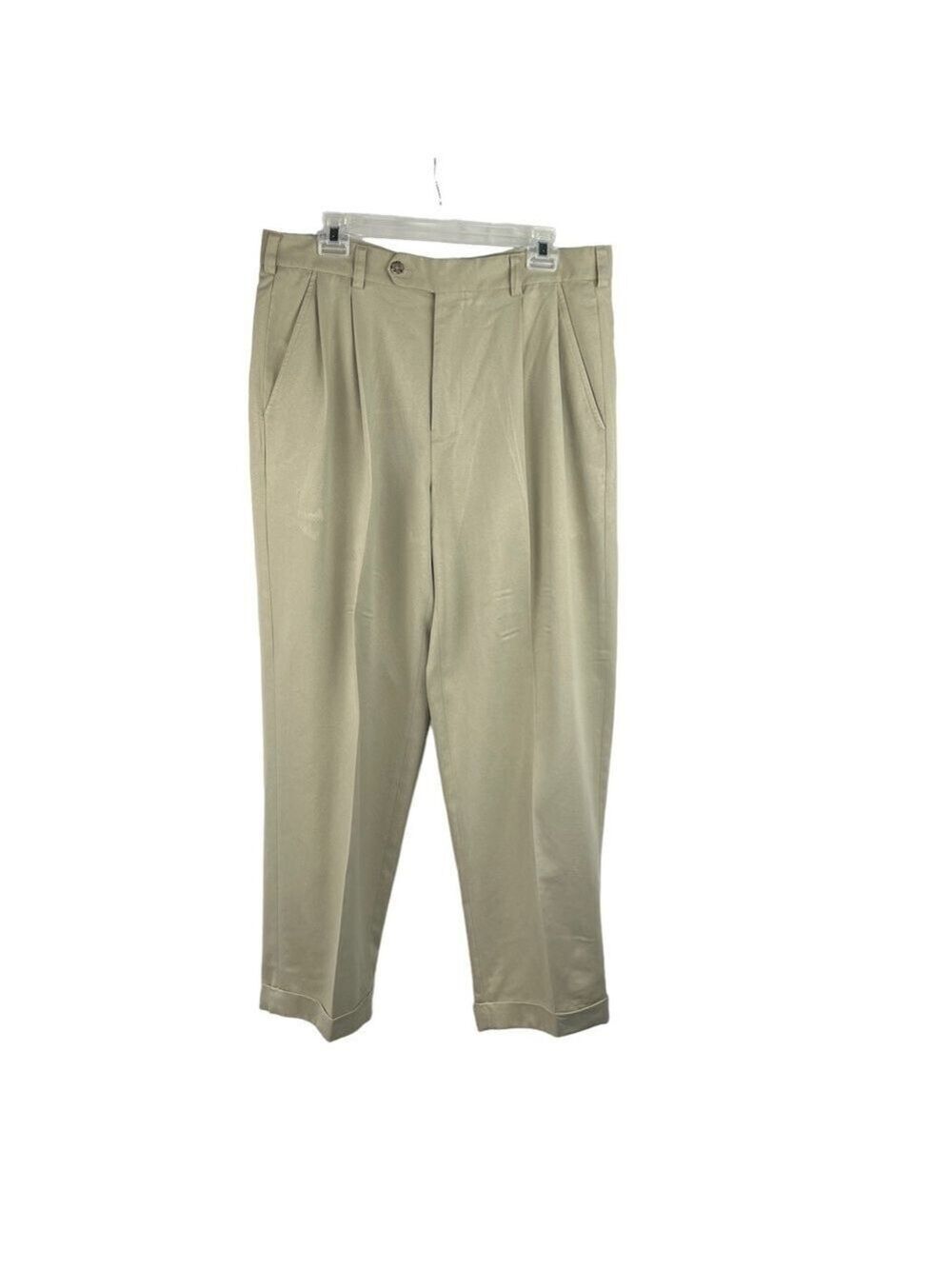 Euc-izod Pleated Front, Cuffed Pockets, Relaxed, Classic-Fit, Dress Pants 34X30
